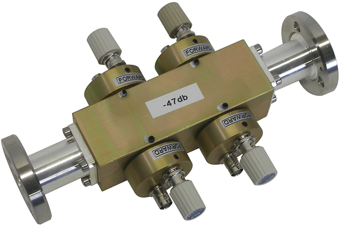 FM radio directional coupler, 87.5-108MHz, 1.02:1 VSWR, 3 x 3-1/8″ EIA, Max 30kW – 180mm